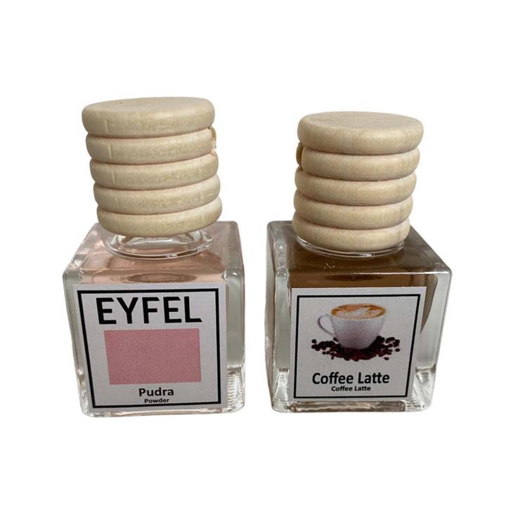 خوشبوکننده هوا خودرو ایفل مدل کافه لته و پودر آرایشی کد Coffe Latte-Powder حجم 10 میلی‌ لیتر بسته 2 عددی
